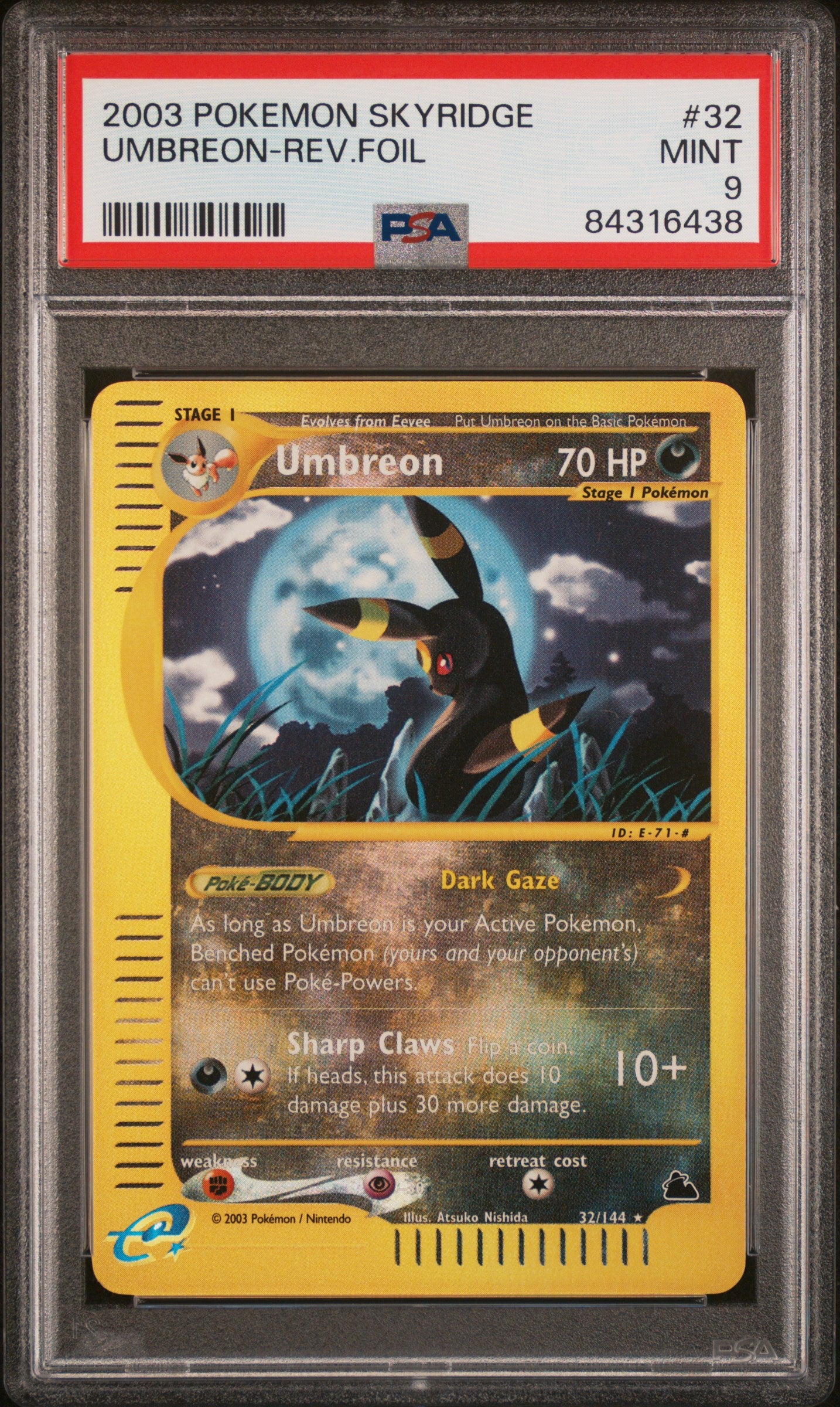 2003 Pokemon Skyridge 32 Umbreon-Rev.Foil PSA 84316438