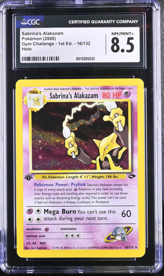 2000 Gym Challenge - 1st Ed. 16/132 Sabrina's Alakazam CGC Holo 6013285033