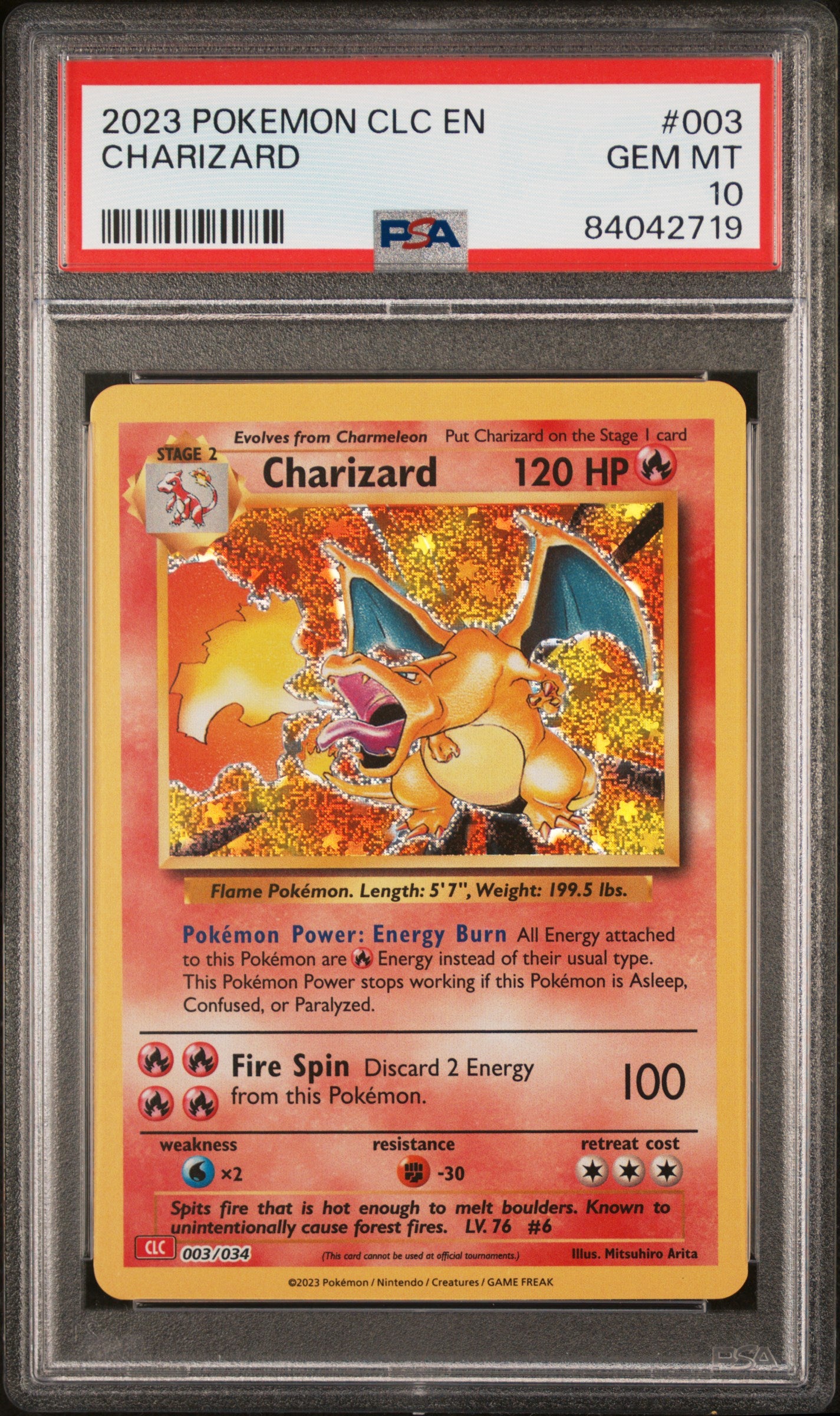 2023 Pokemon Clc-Trading Card Game Classic Charizard & Ho-Oh Ex Deck 003 Charizard PSA 84042719