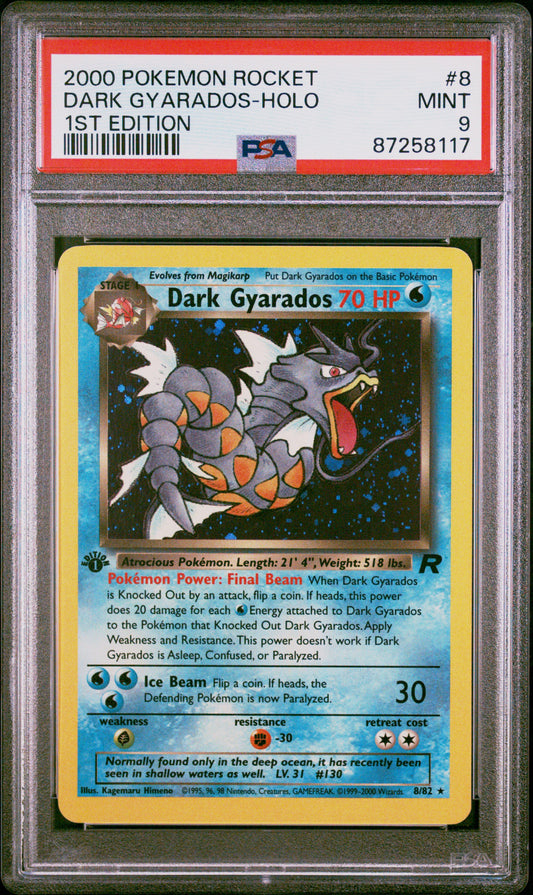 2000 Pokemon Rocket 8 Dark Gyarados-Holo PSA 87258117