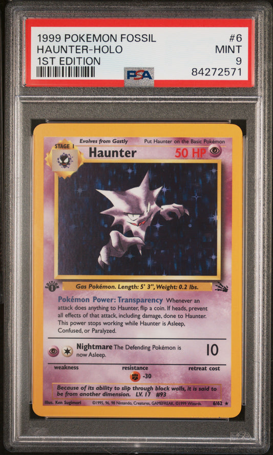 1999 Pokemon Fossil 6 Haunter-Holo PSA 84272571