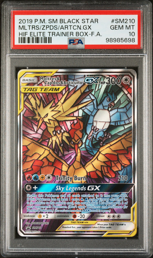 2019 Pokemon Sm Black Star Promo SM210 Mltrs/Zpds/Artcn.Gx PSA 98985698