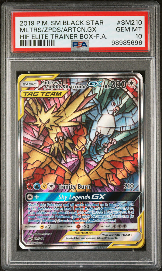 2019 Pokemon Sm Black Star Promo SM210 Mltrs/Zpds/Artcn.Gx PSA 98985696