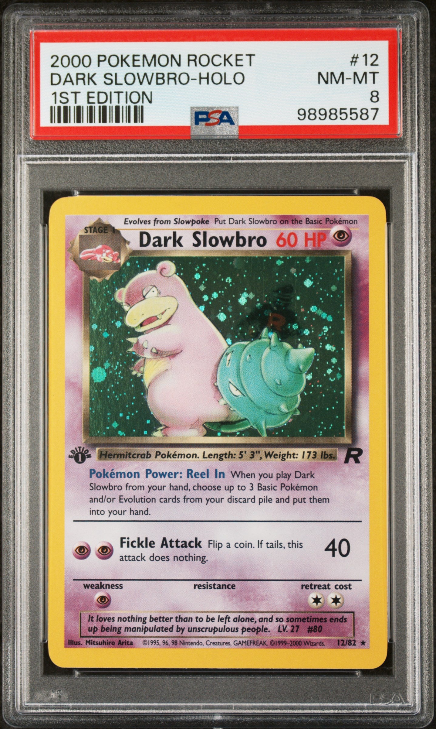 2000 Pokemon Rocket 12 Dark Slowbro-Holo PSA 98985587