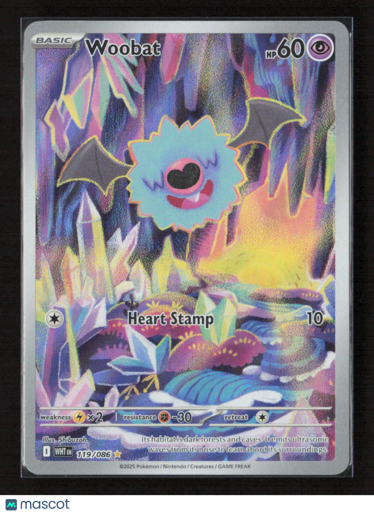 2025 Pokemon Woobat - 119/086 #119/086 Illustration Rare
