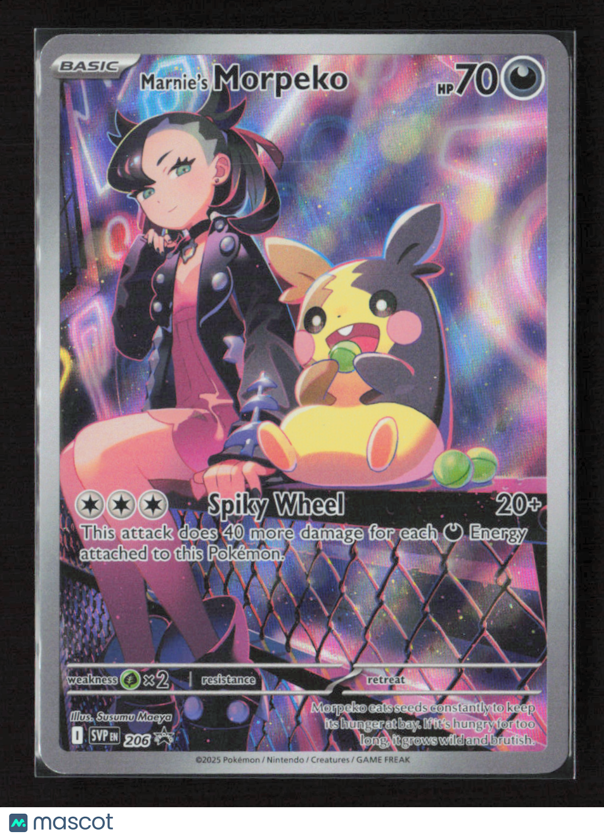 2025 Pokemon Marnie's Morpeko #206 Holo Rare