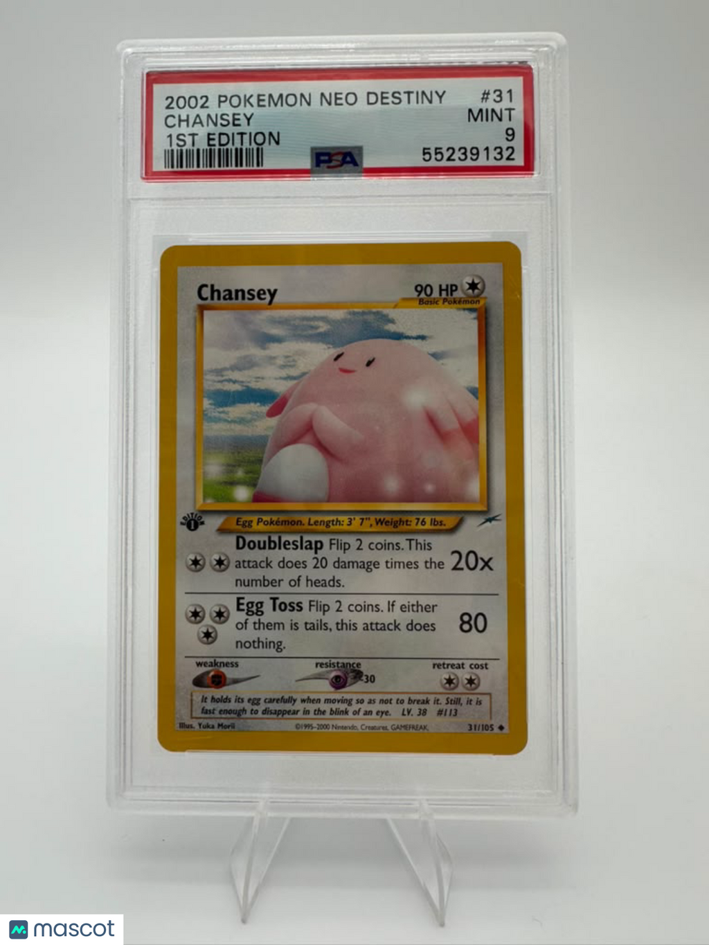 2002 Pokemon Neo Destiny Chansey #31 1st Edition PSA 9