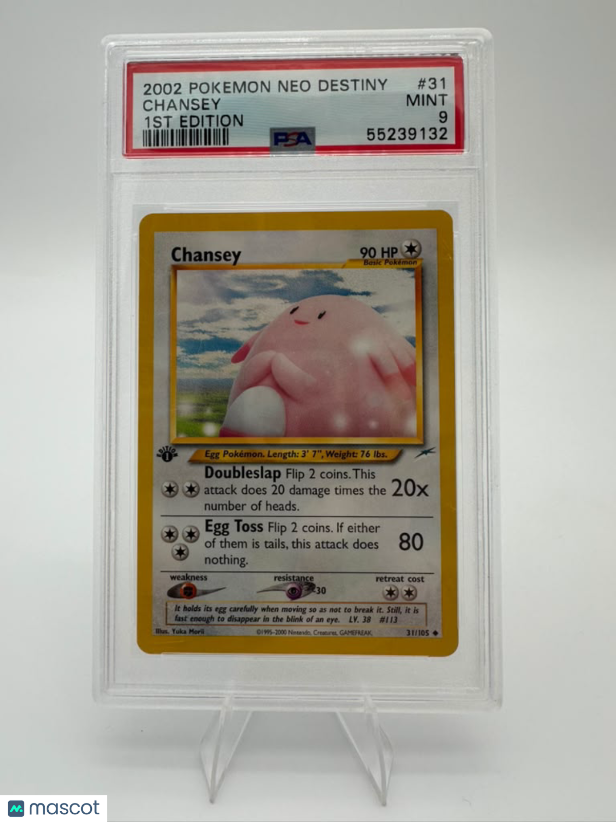 2002 Pokemon Neo Destiny Chansey #31 1st Edition PSA 9