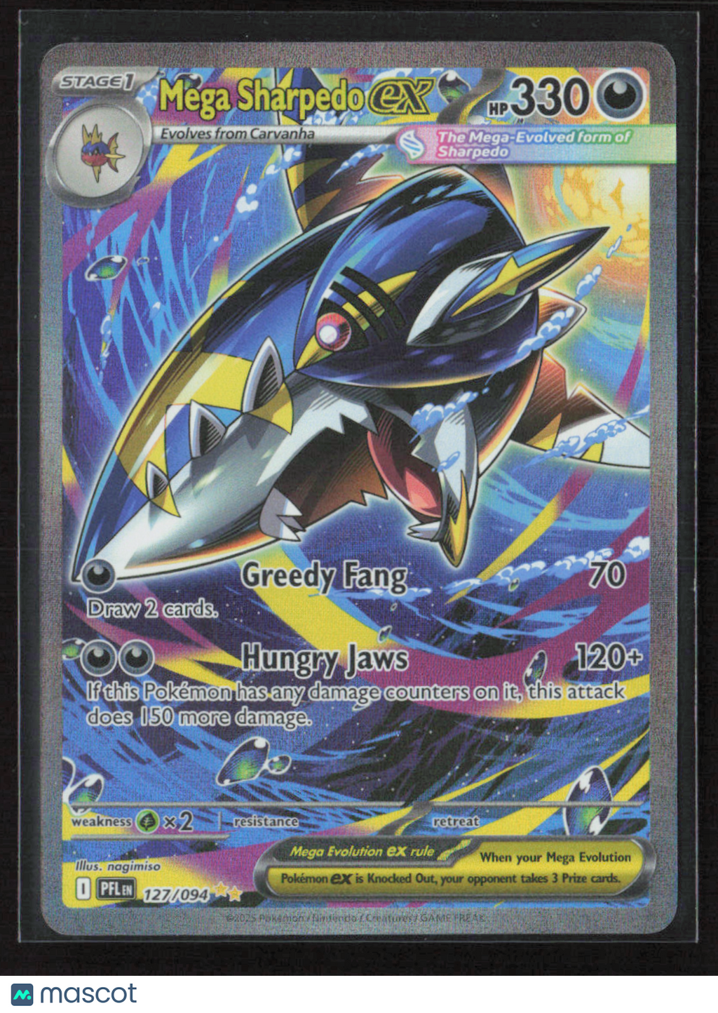 2025 Pokemon Mega Sharpedo ex - 127/094 #127/094 Special Illustration Rare