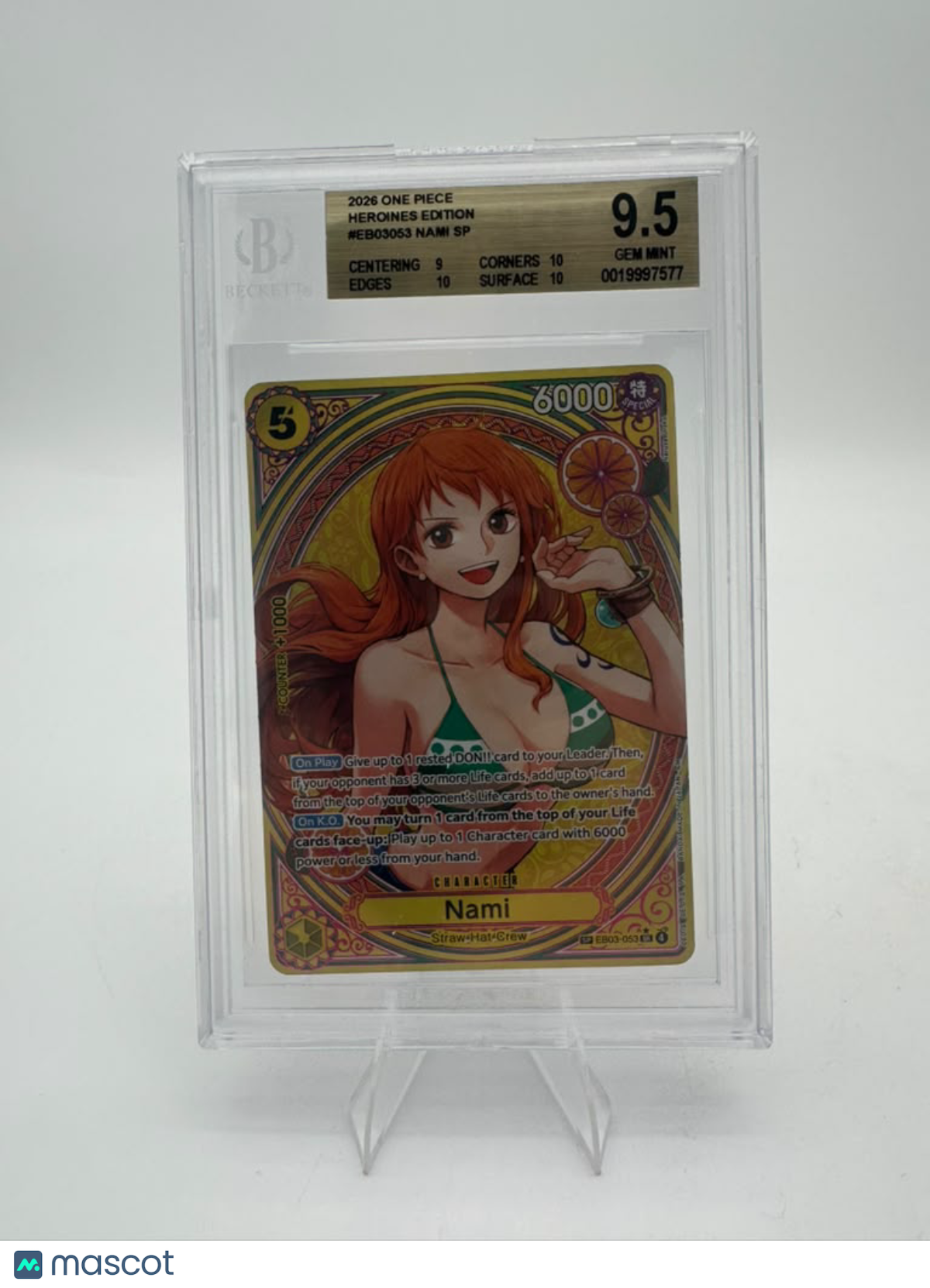 Nami SP EB03-053 Heroines Edition BGS 9.5 GEM MINT One Piece