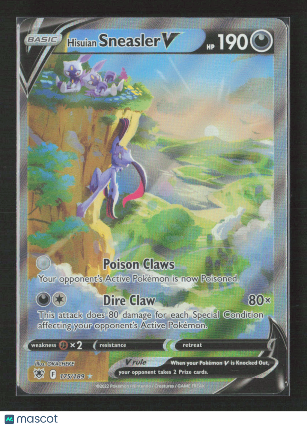 2022 Pokemon Hisuian Sneasler V (Alternate Full Art) #175/189 Ultra Rare