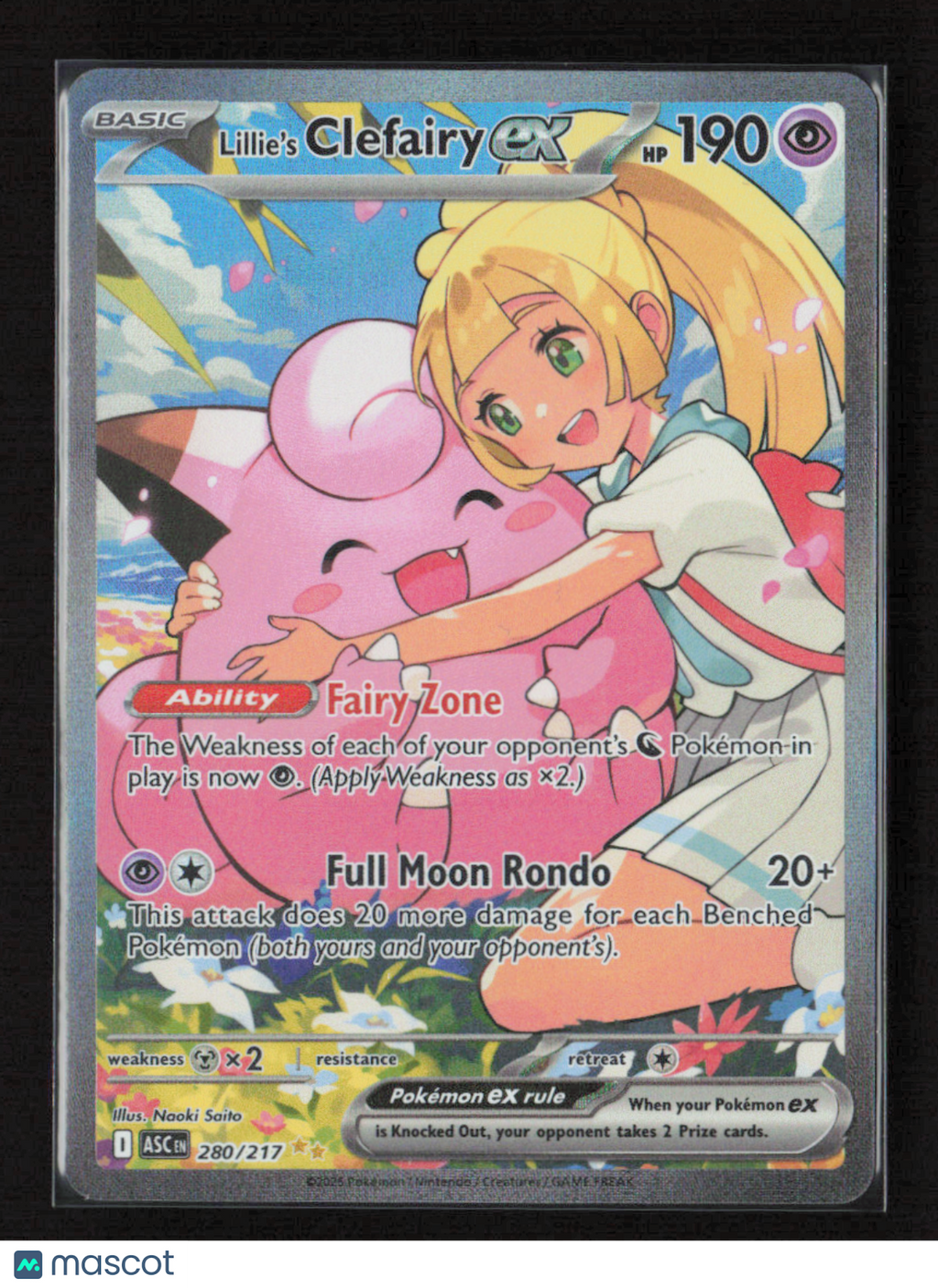 2026 Pokemon Lillie's Clefairy ex - 280/217 #280/217 Special Illustration Rare