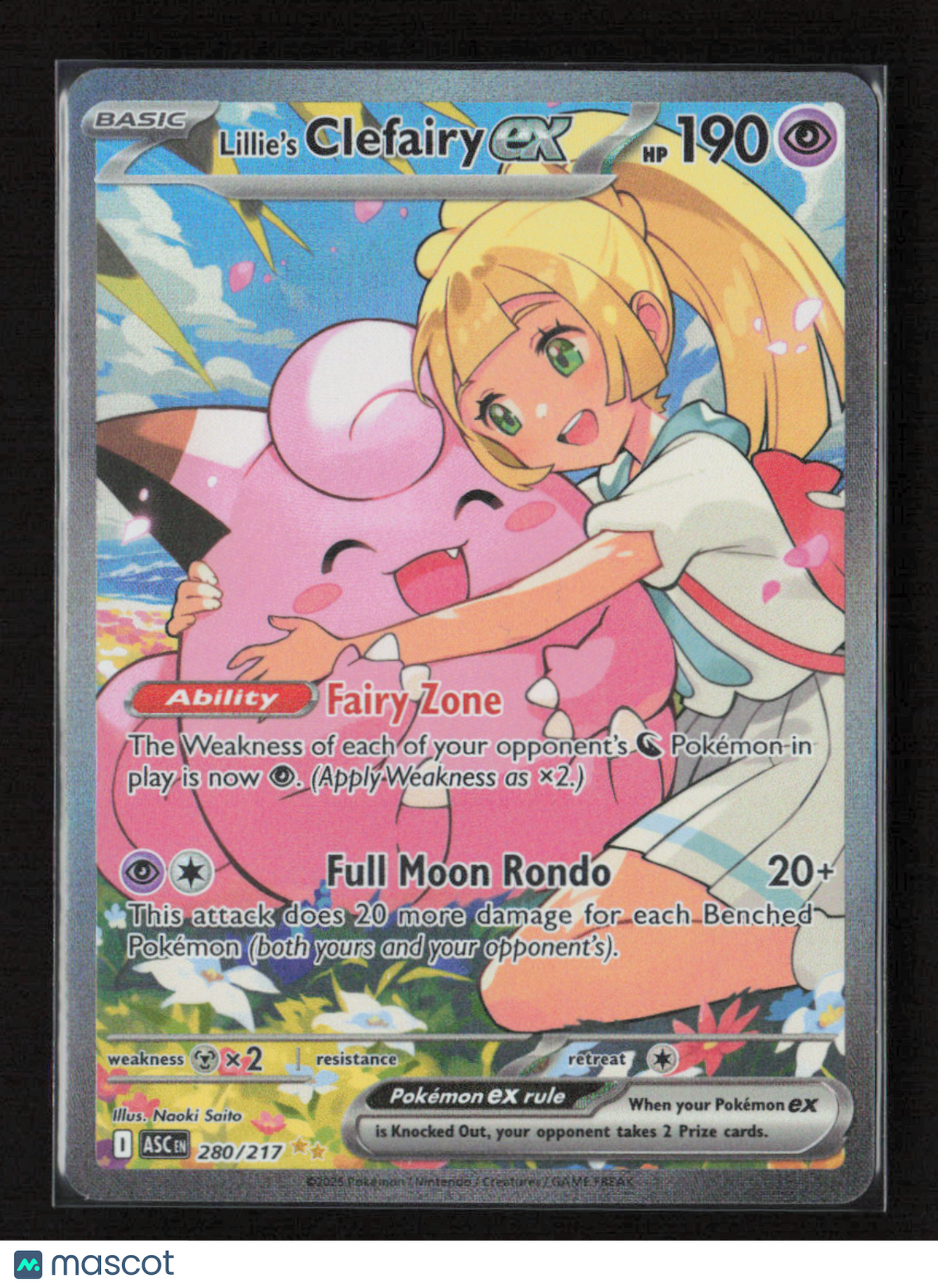 2026 Pokemon Lillie's Clefairy ex - 280/217 #280/217 Special Illustration Rare