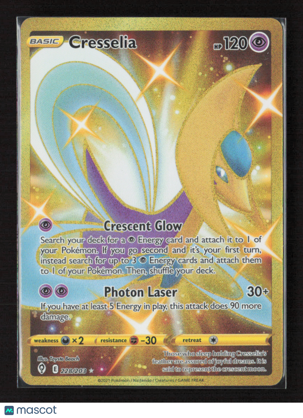 2021 Pokemon Cresselia (Secret) #228/203 Secret Rare