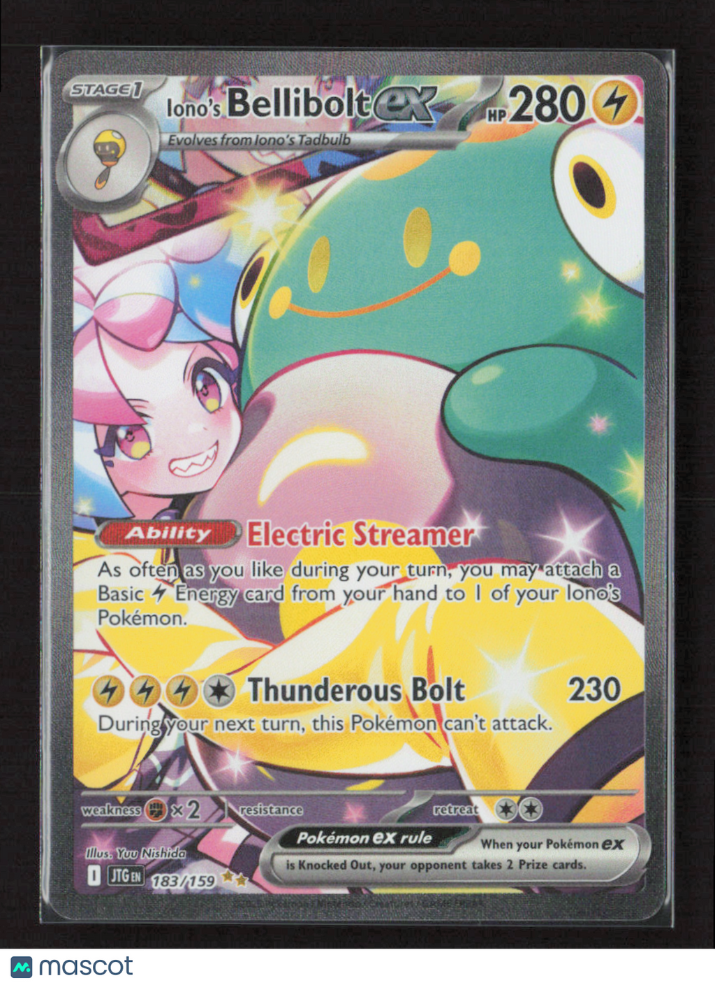 2025 Pokemon Iono's Bellibolt ex - 183/159 #183/159 Special Illustration Rare