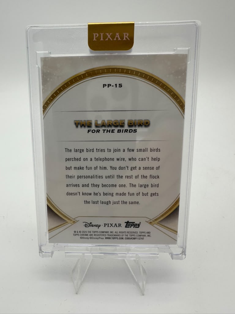 2025 Topps Chrome Disney Pixar Perfection The Large Bird Orange 25/25 #PP-15