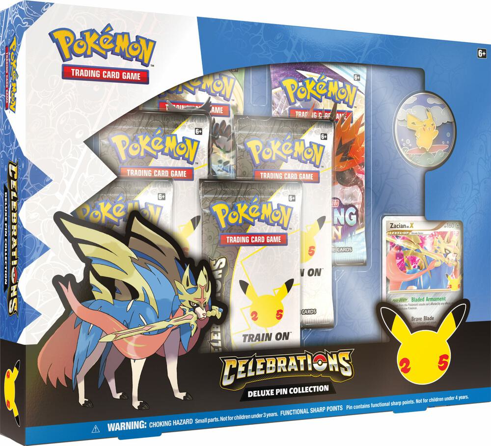 Pokemon TCG: Celebrations Deluxe Pin Collection [Zacian LV. X]