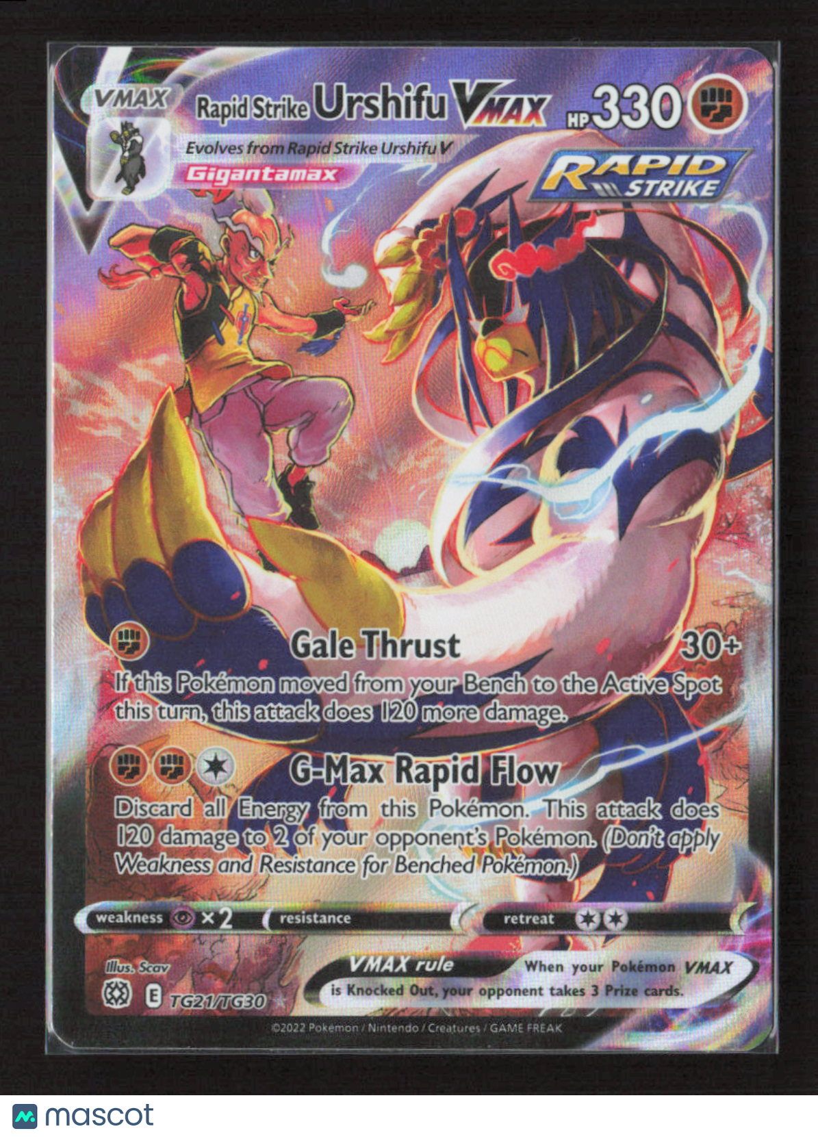 2022 Pokemon Rapid Strike Urshifu VMAX #TG21/TG30 Ultra Rare