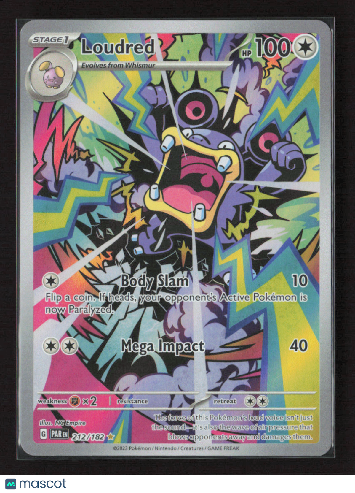 2023 Pokemon Loudred - 212/182 #212/182 Illustration Rare