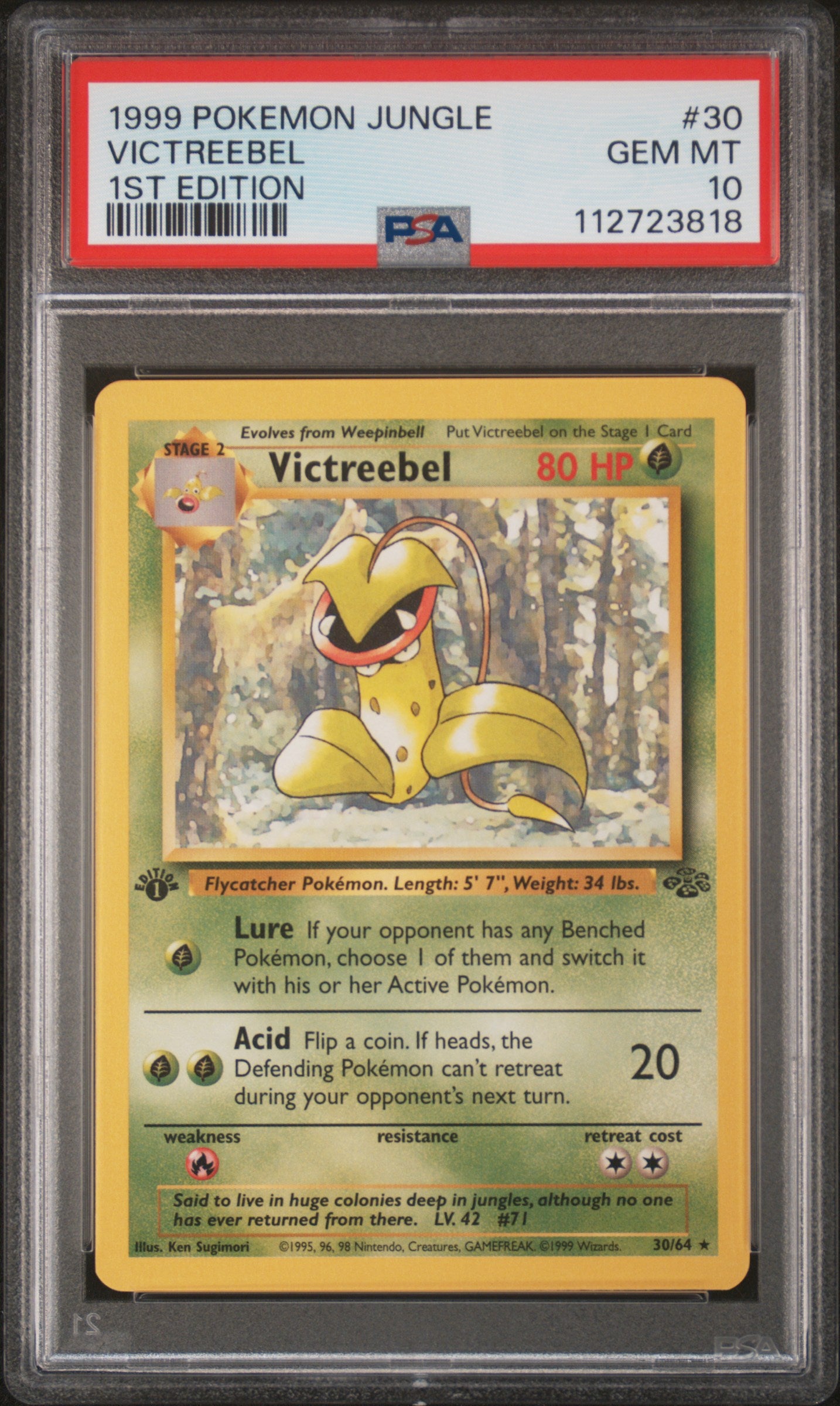 Victreebel 30 1999 Pokemon Jungle PSA 10 112723818