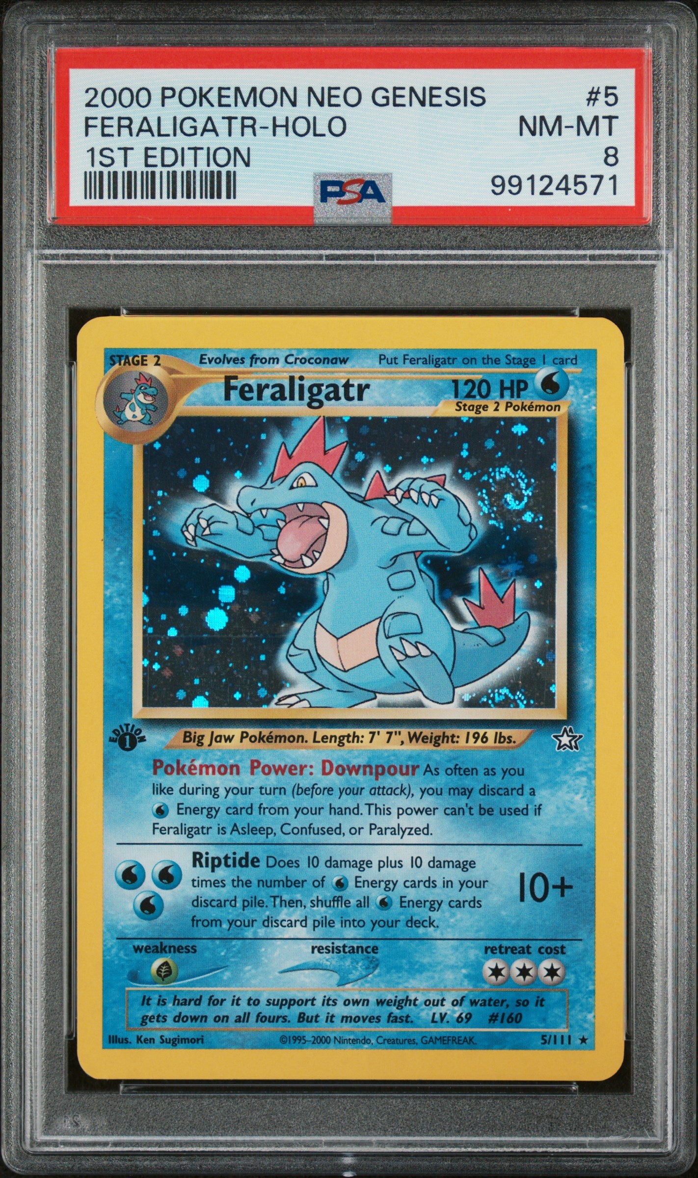 Feraligatr-Holo 5 2000 Pokemon Neo Genesis 1st Edition PSA 8 99124571