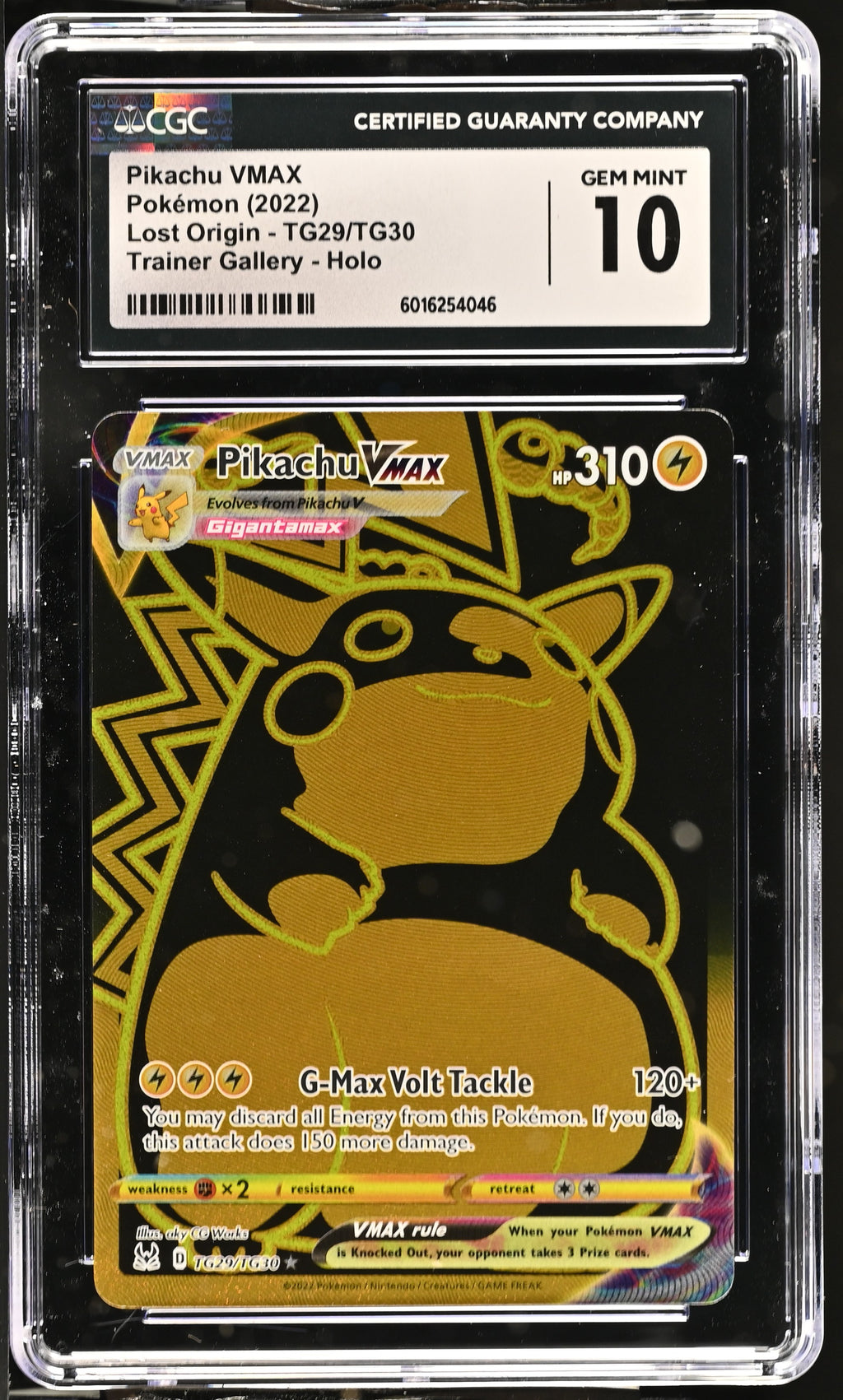 Pikachu VMAX TG29/TG30 2022 Lost Origin CGC 10 6016254046