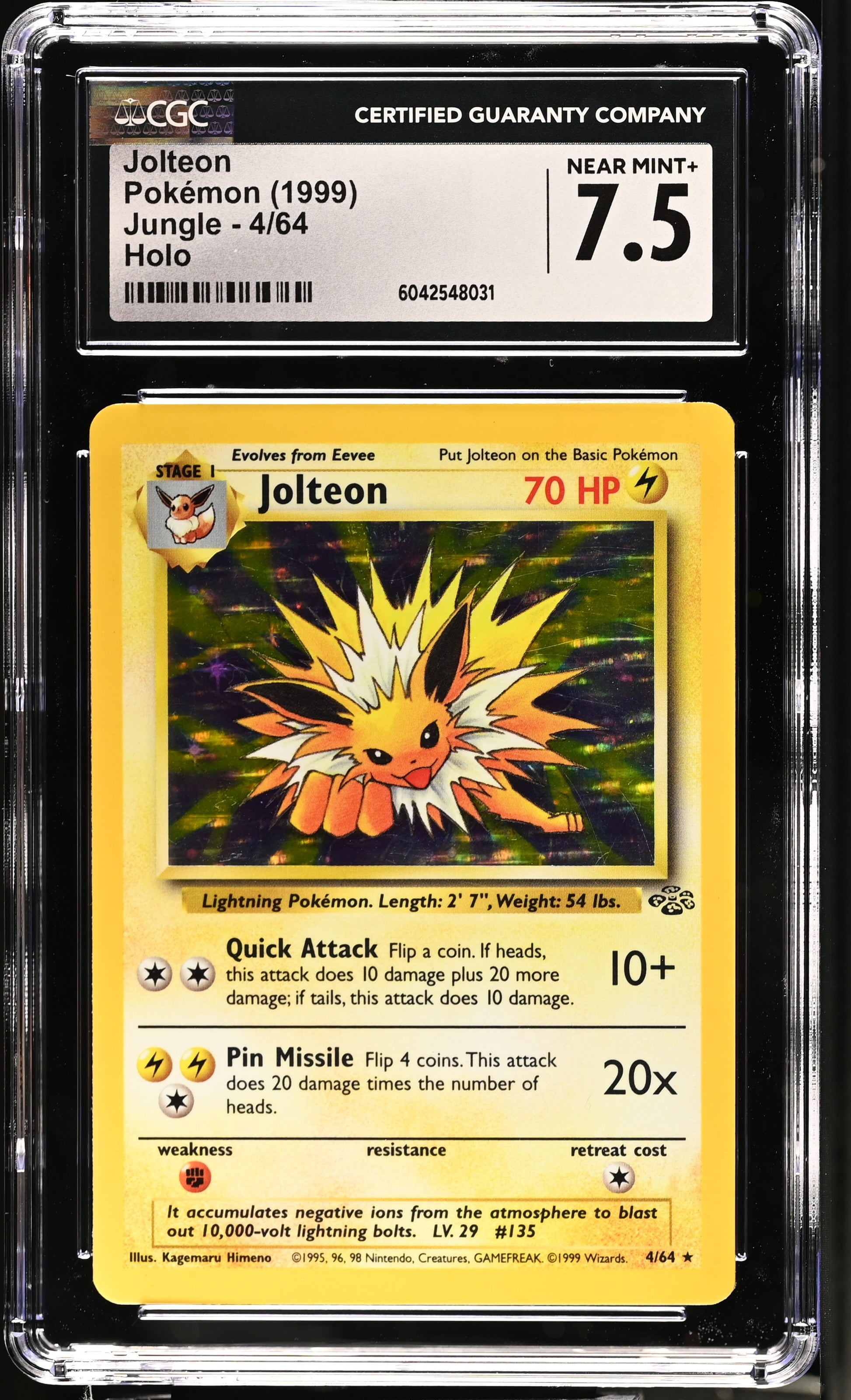 Jolteon 4/64 1999 Jungle 7.5 6042548031