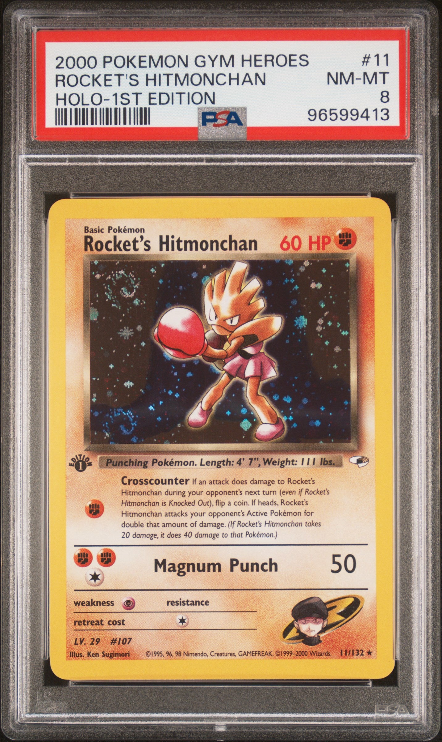 Rocket'S Hitmonchan 11 2000 Pokemon Gym Heroes PSA 8 96599413