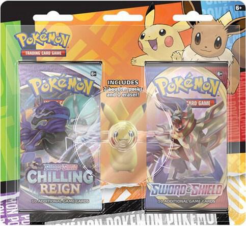 Back to School Eraser 2 Pack Blister