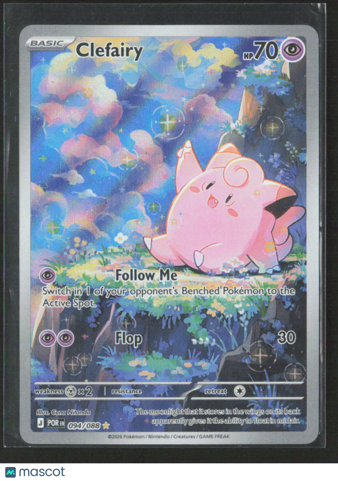 2026 Pokemon Clefairy - 094/088 #094/088 Illustration Rare