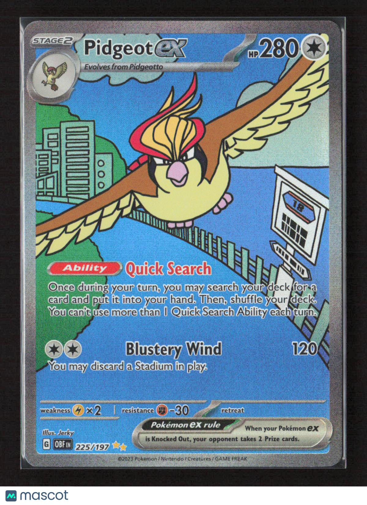 2023 Pokemon Pidgeot ex - 225/197 #225/197 Special Illustration Rare