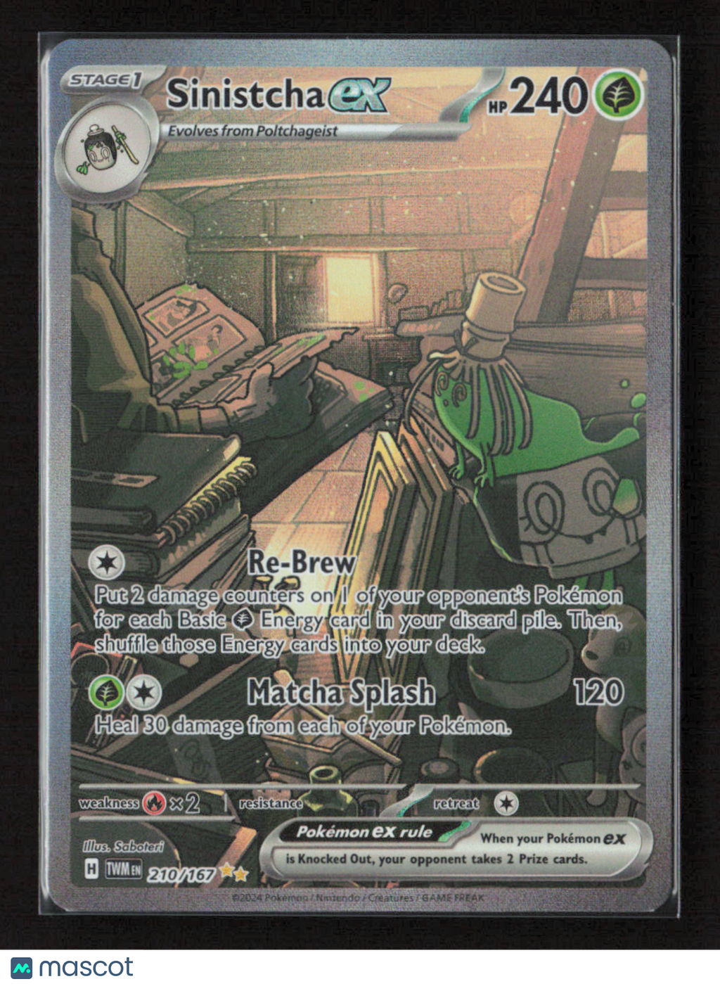 2024 Pokemon Sinistcha ex - 210/167 #210/167 Special Illustration Rare