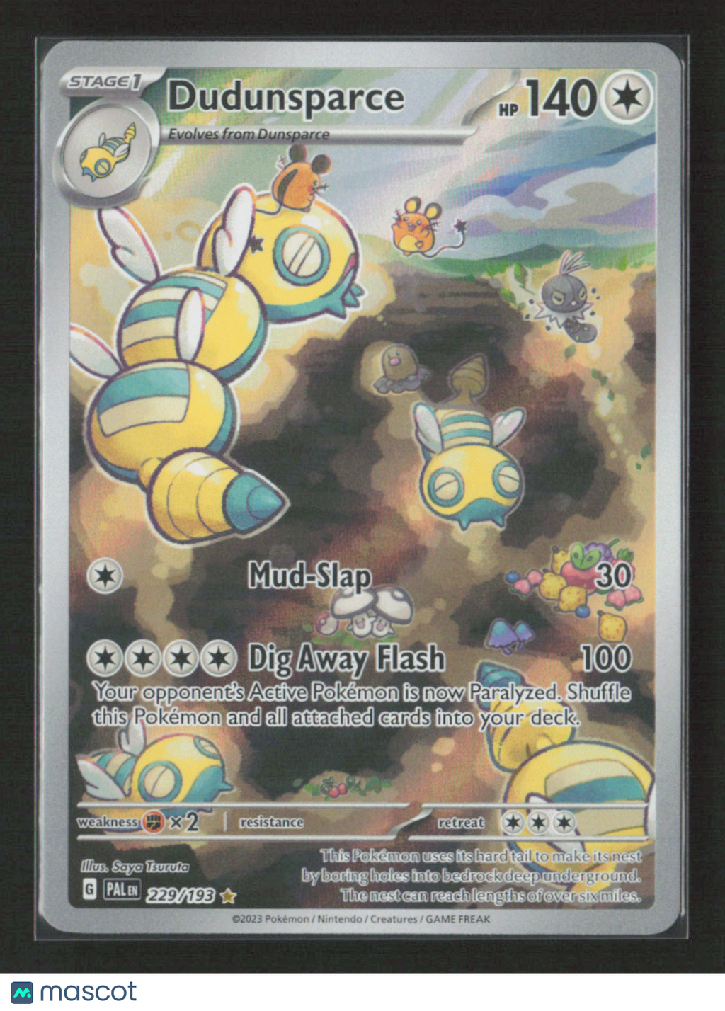 2023 Pokemon Dudunsparce - 229/193 #229/193 Illustration Rare
