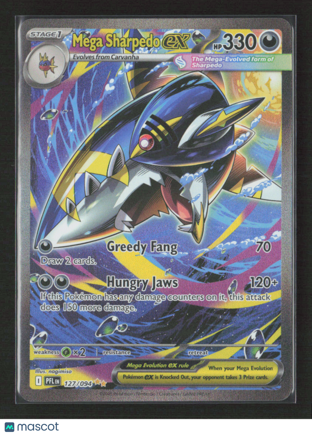 2025 Pokemon Mega Sharpedo ex - 127/094 #127/094 Special Illustration Rare