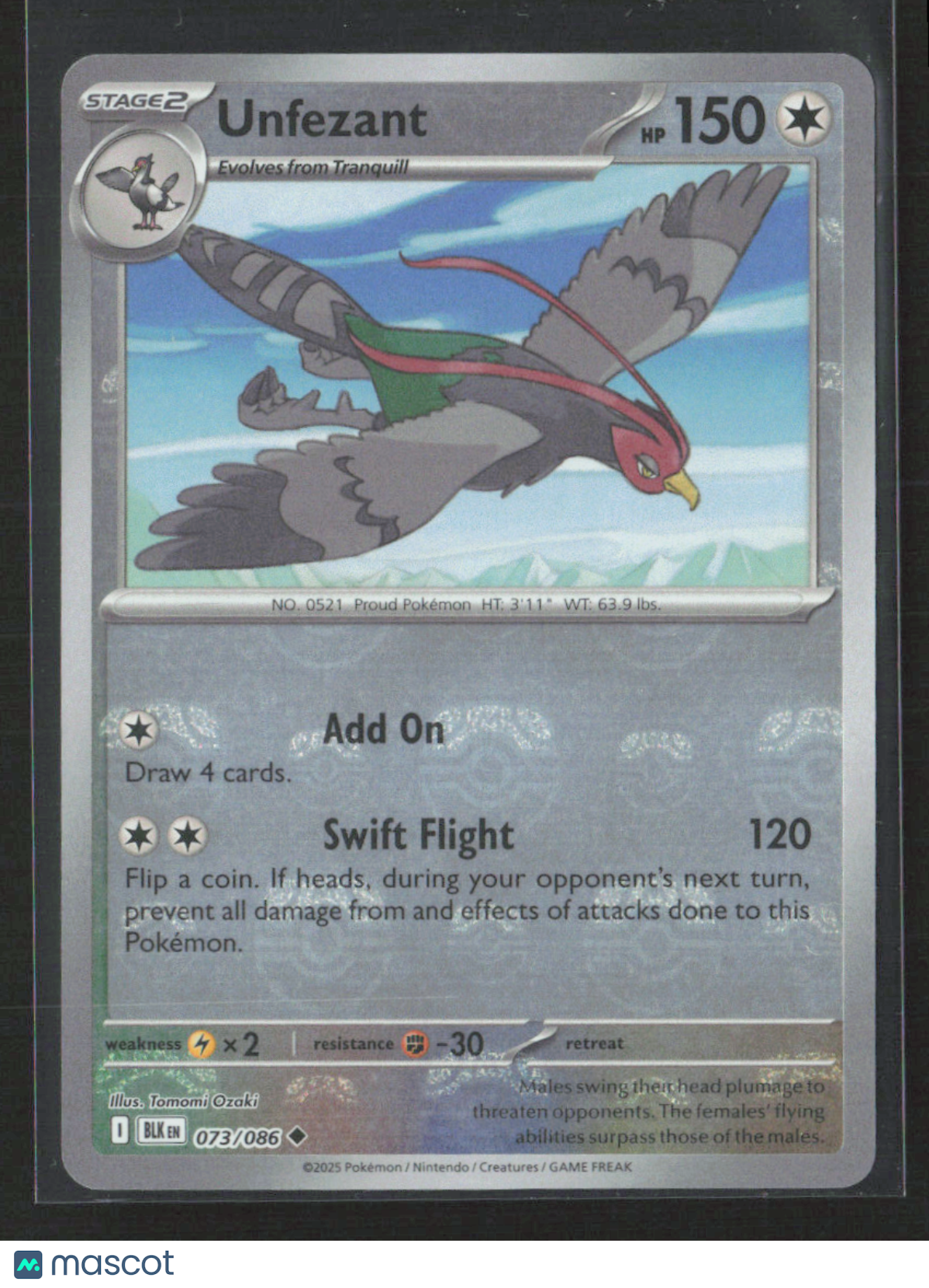 2025 Pokemon Unfezant #73/86