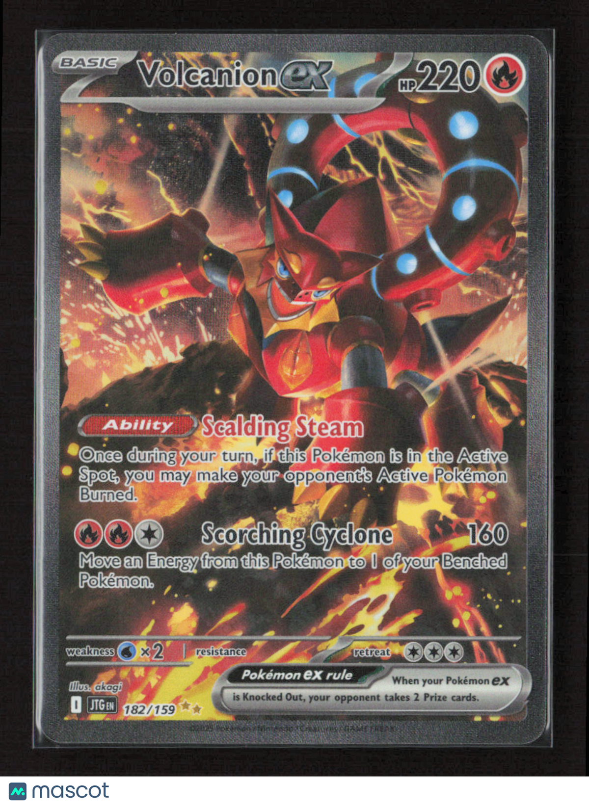 2025 Pokemon Volcanion ex - 182/159 #182/159 Special Illustration Rare