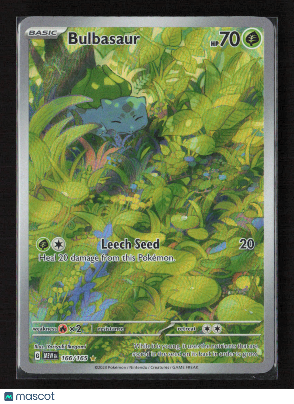 2023 Pokemon Bulbasaur - 166/165 #166/165 Illustration Rare