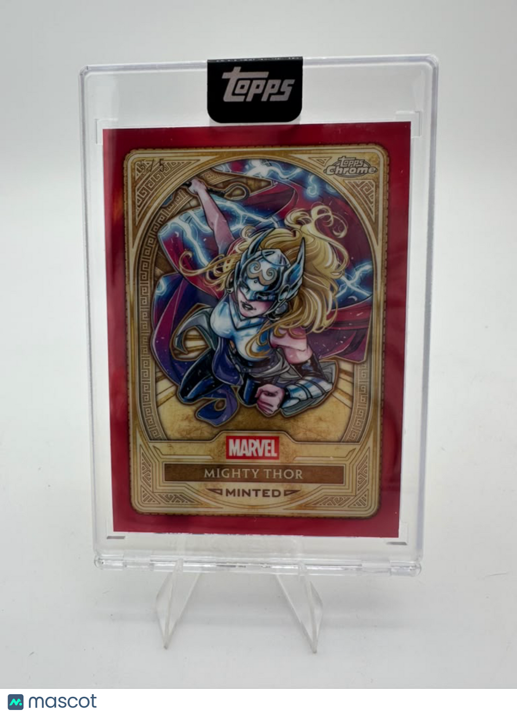 2025 Topps Chrome Marvel Mint Mighty Thor #96 Red 5/5
