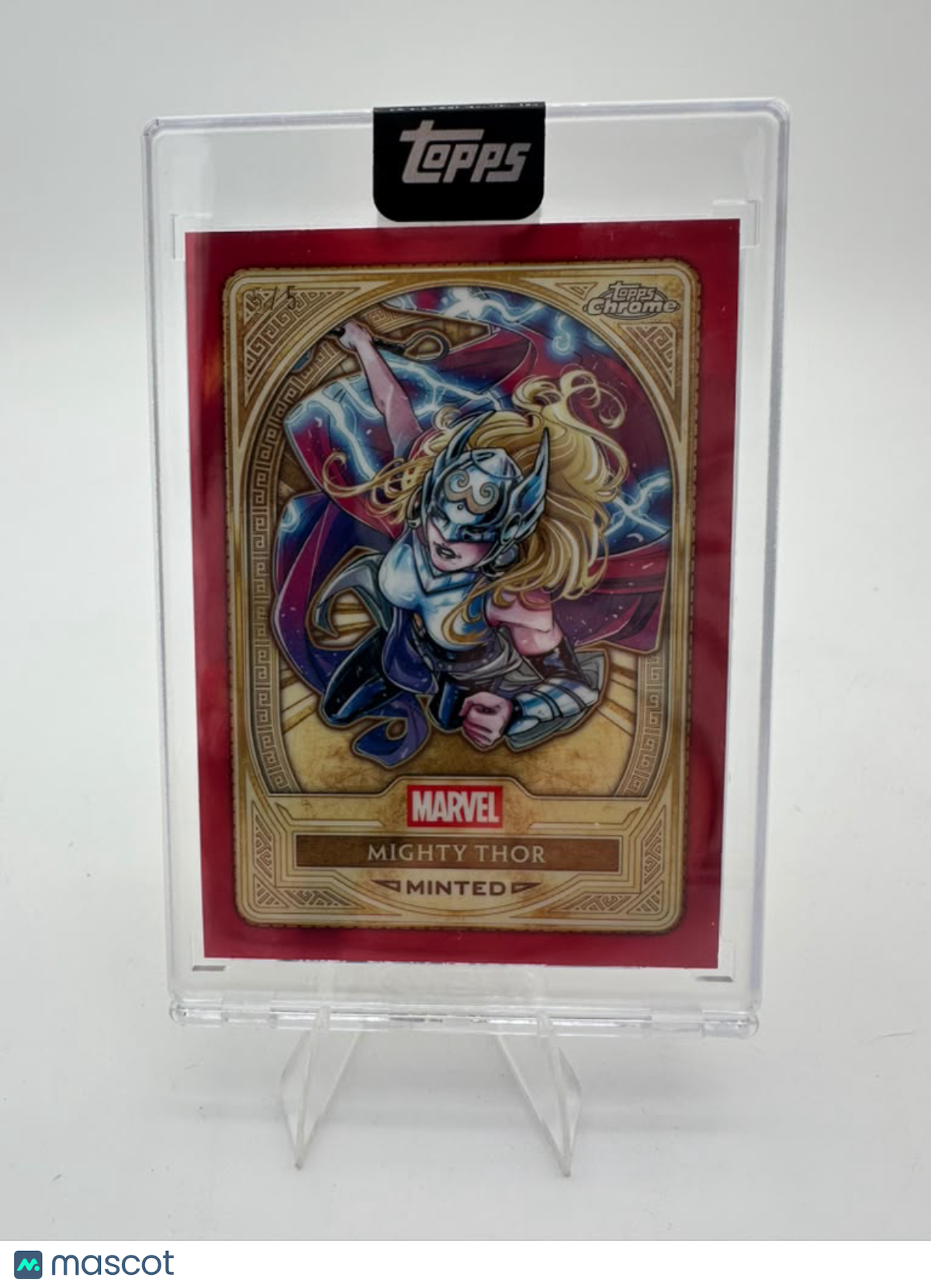 2025 Topps Chrome Marvel Mint Mighty Thor #96 Red 5/5
