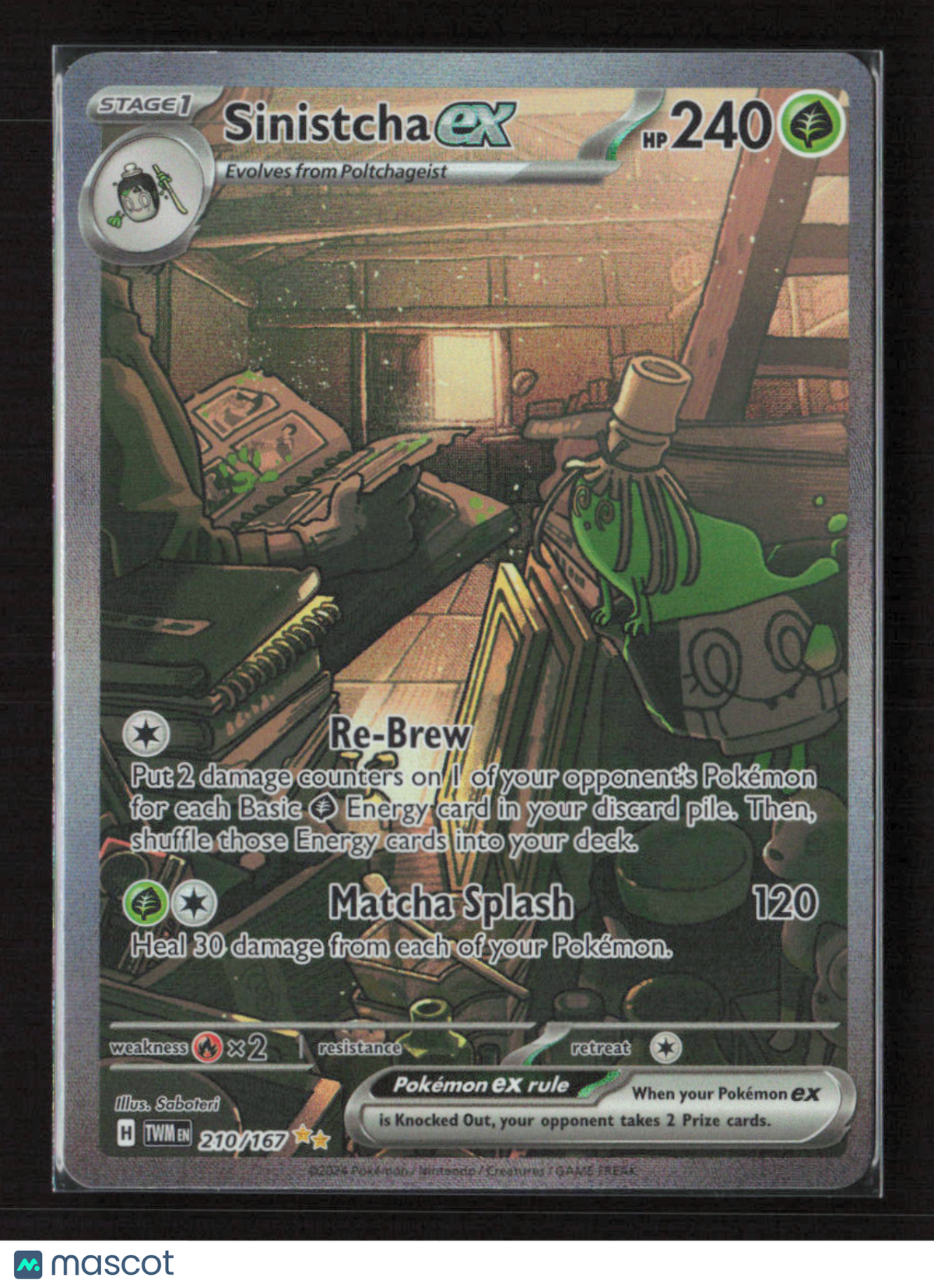2024 Pokemon Sinistcha ex - 210/167 #210/167 Special Illustration Rare