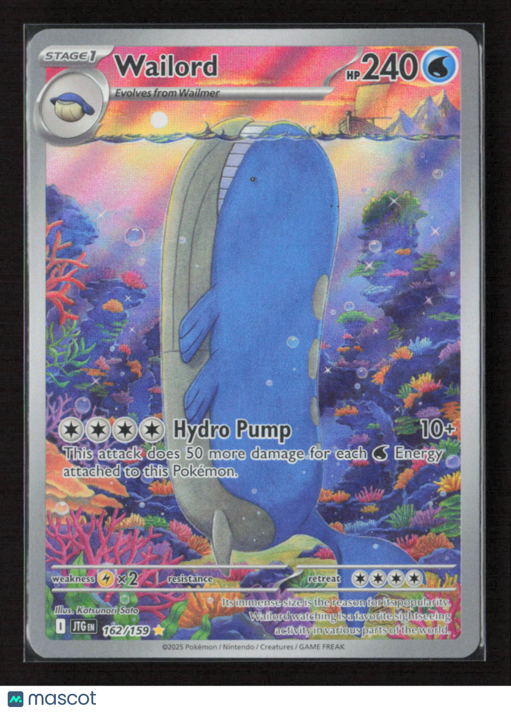 2025 Pokemon Wailord - 162/159 #162/159 Illustration Rare