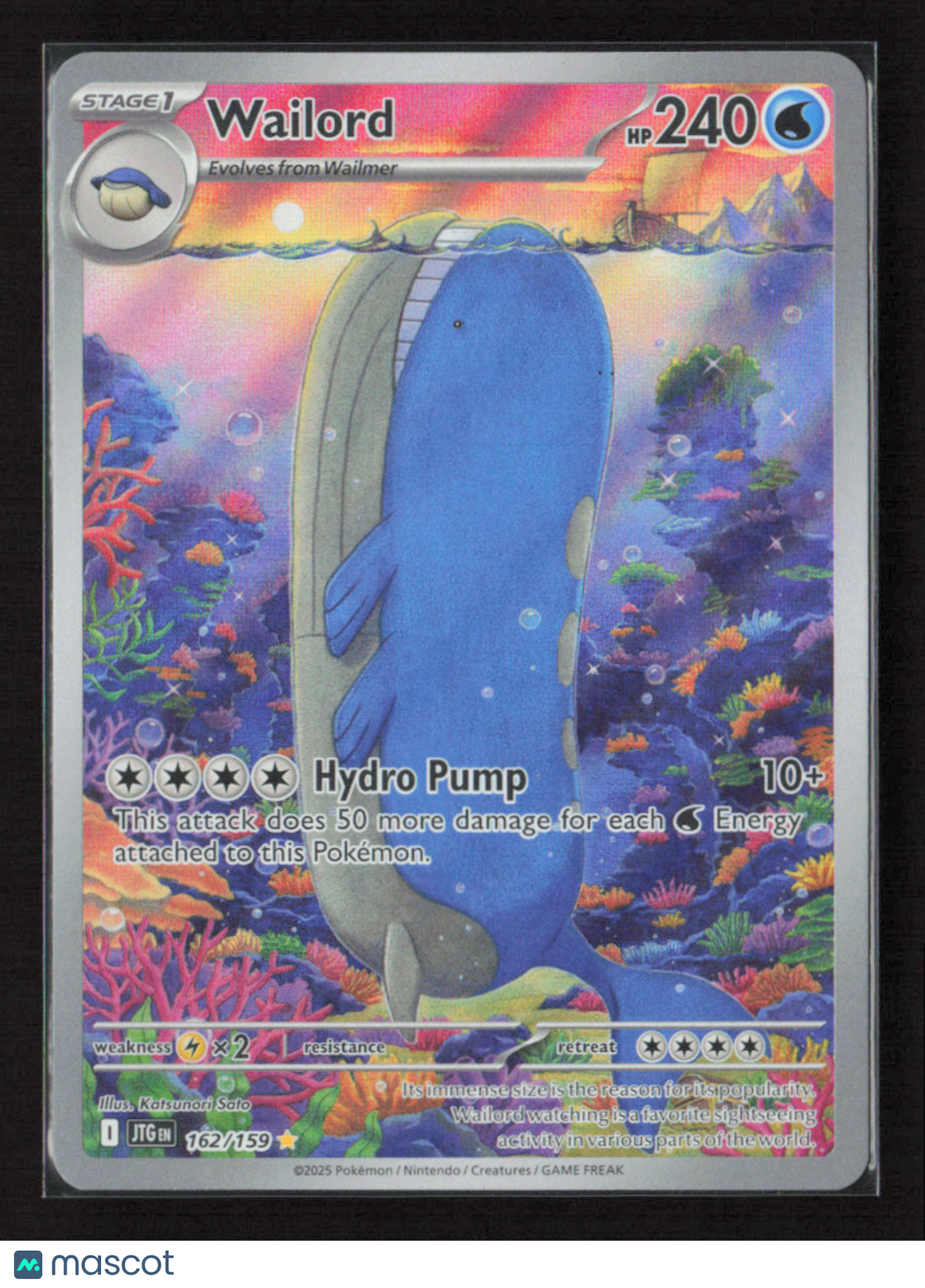 2025 Pokemon Wailord - 162/159 #162/159 Illustration Rare