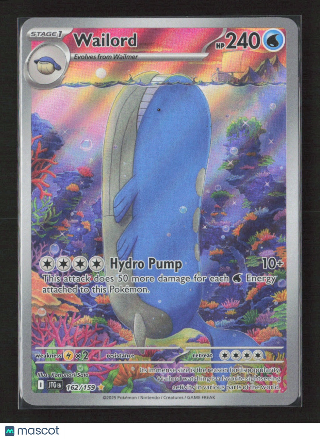 2025 Pokemon Wailord - 162/159 #162/159 Illustration Rare