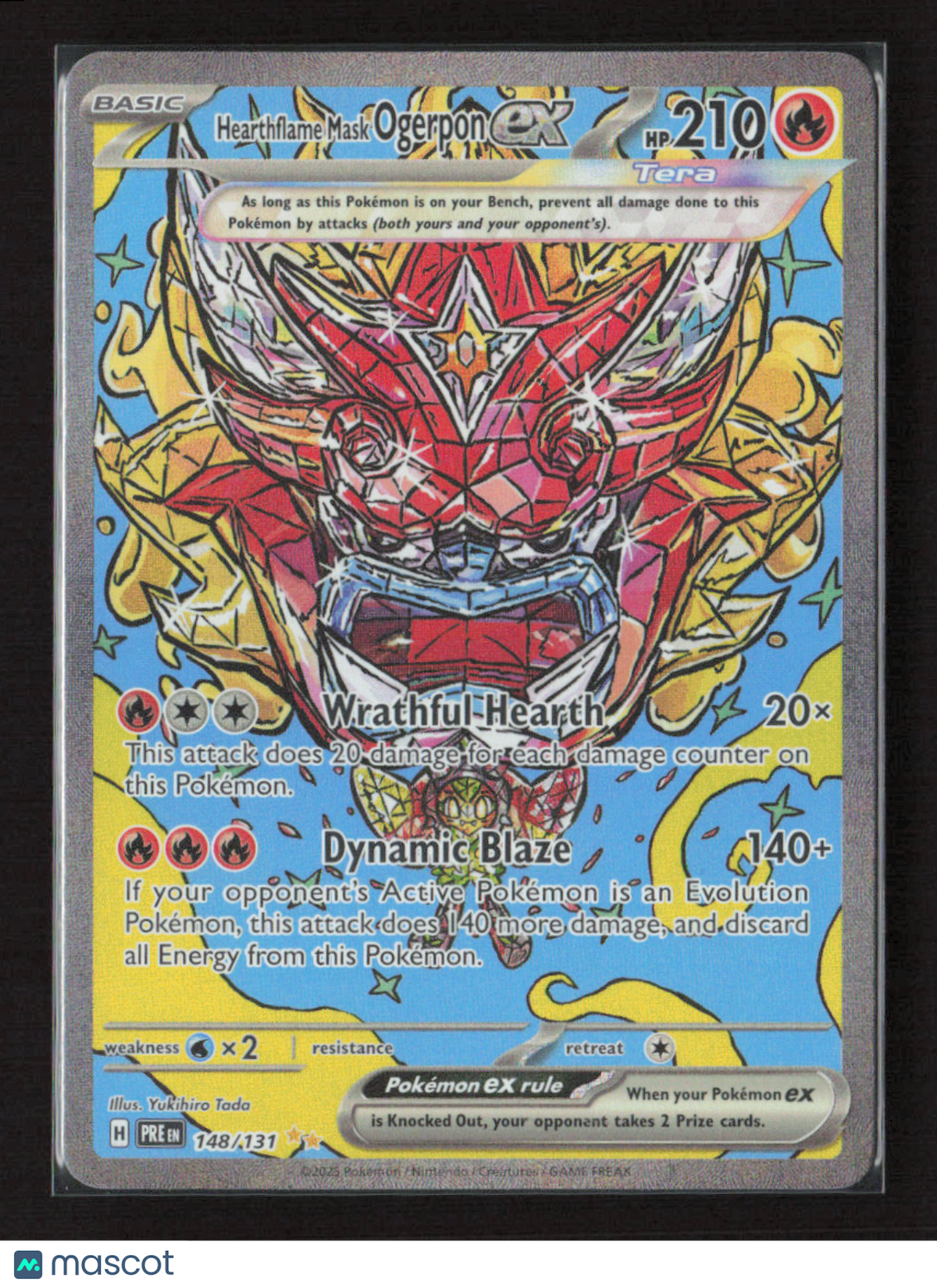 2025 Pokemon Hearthflame Mask Ogerpon ex - 148/131 #148/131 Special Illustration Rare