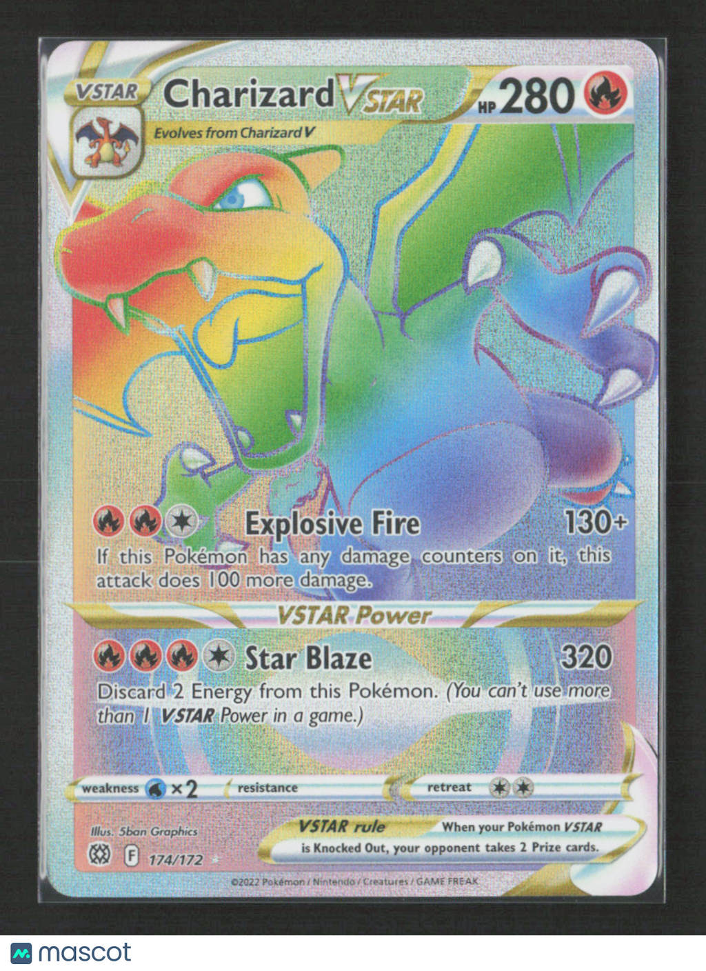 2022 Pokemon Charizard VSTAR (Secret) #174/172 Secret Rare