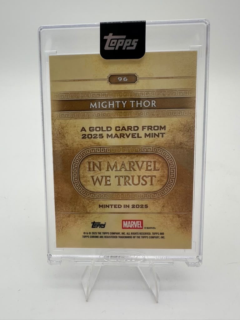2025 Topps Chrome Marvel Mint Mighty Thor #96 Red 5/5