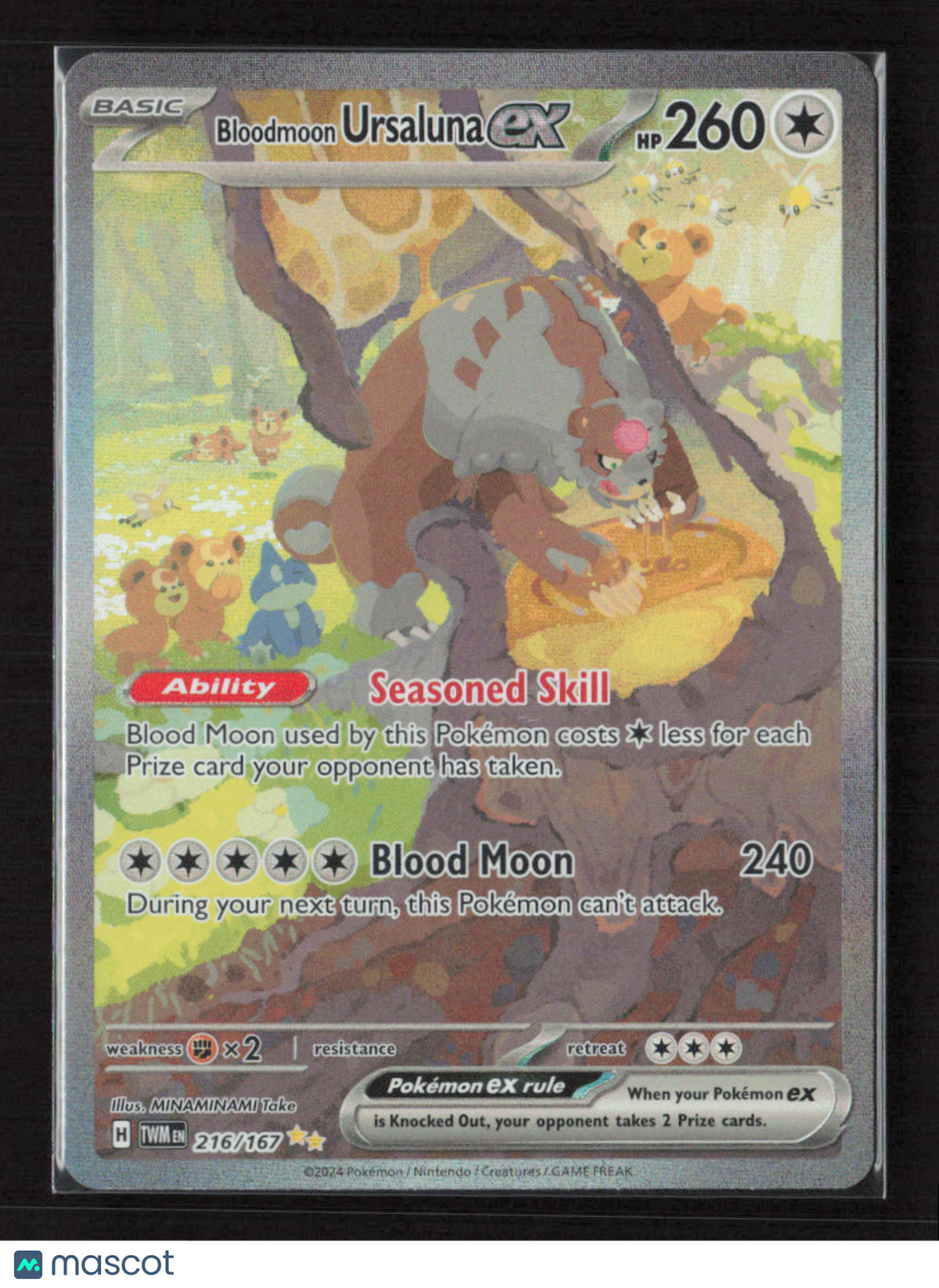 2024 Pokemon Bloodmoon Ursaluna ex - 216/167 #216/167 Special Illustration Rare