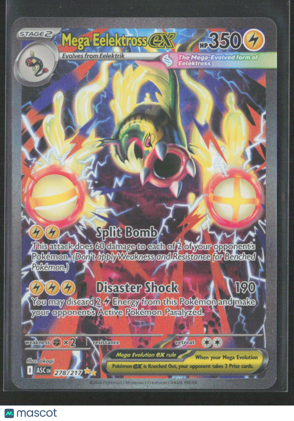 2026 Pokemon Mega Eelektross ex - 278/217 #278/217 Special Illustration Rare