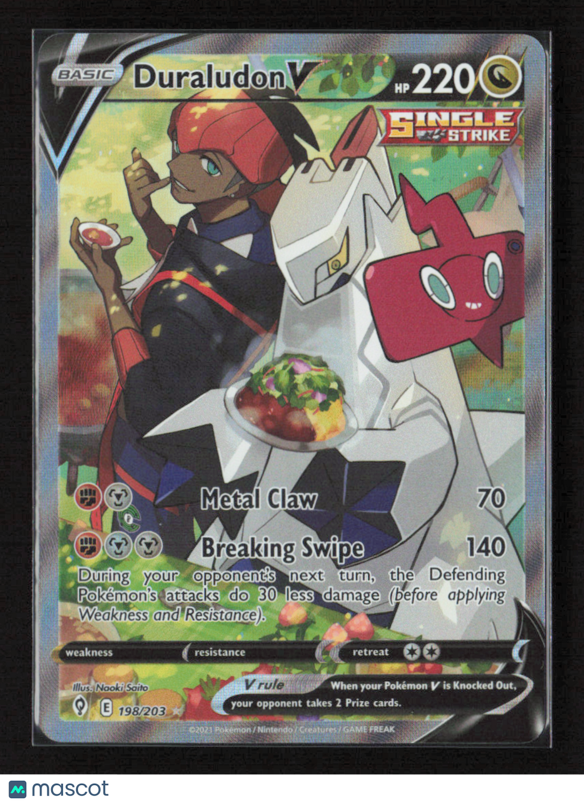 2021 Pokemon Duraludon V (Alternate Full Art) #198/203 Ultra Rare