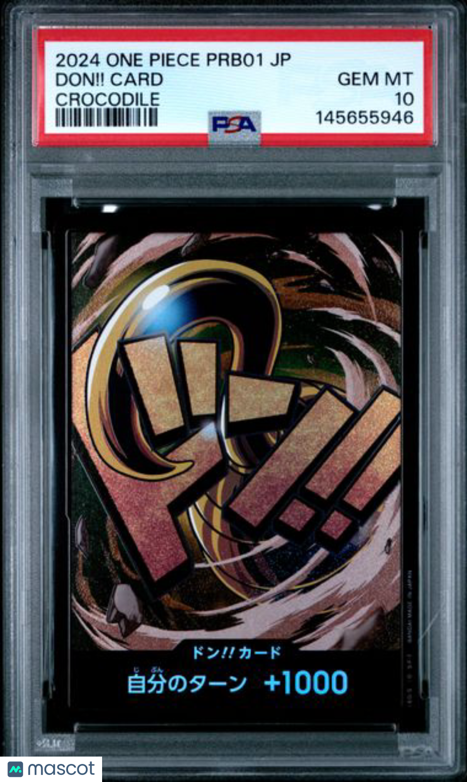 2024 One Piece Japanese Prb01-Premium Booster -One Piece Card The Best- Don!! Card Japanese Crocodile PSA 10